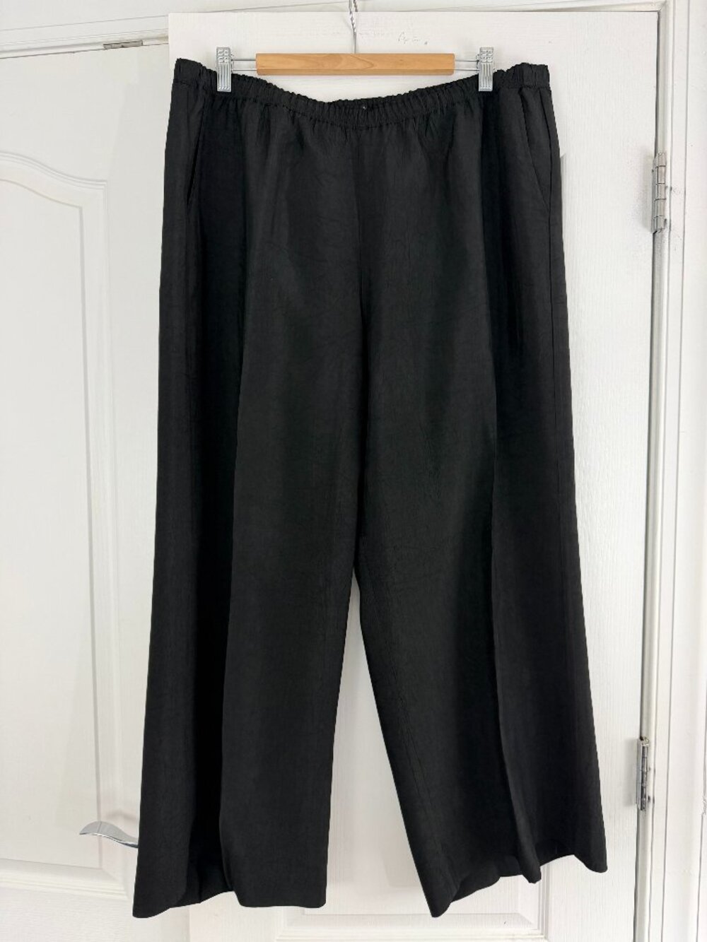 J Crew Cosmo pant in luster charmeuse Black XL 3076